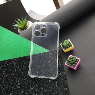 Чохол-накладка ультратонкий для iPhone 13 Pro з посиленними краями - прозорий 40000329 фото