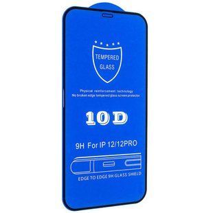 Скло захисне Full Glue для iPhone 13 Pro Max в тех. упаковці-чорний 40000413 фото