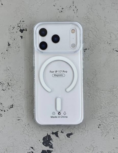 Чехол-накладка Space Magnetic Wireless Charge пластик для iPhone 17 Pro- прозрачный 40201903 фото