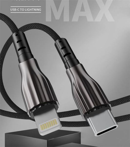 USB кабель Aspor A110 Type-C - Lightning Quick Charge 20W/3A/1м - черный 910301 фото