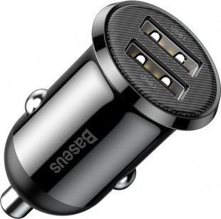 Автомобильное зарядное устройство для Baseus Grain Pro Dual USB 4,8A mini (CCALLP-01) - черный 40200051 фото