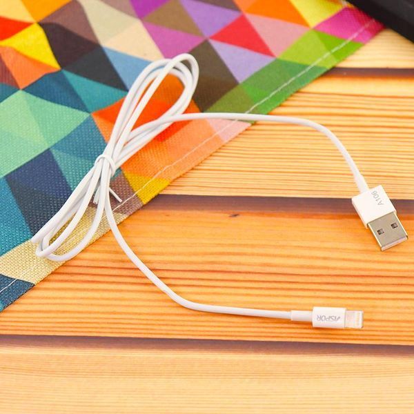 USB кабель Aspor A106 Lightning Econom пак 2.1A/1.2м- белый 910195 фото