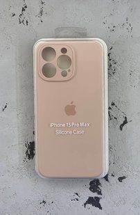 Чехол-накладка Silicon Case Full Camera Protective для iPhone 15 Pro Max - розовый песок 40201316 фото