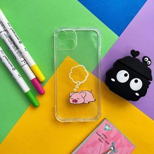 Накладка силиконовая для iPhone 13 &ndash; прозрачный Pig 40000168 фото