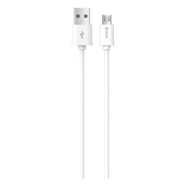 USB кабель DEVIA Micro Smart Series (5V 2.1A,1M) - белый 779862 фото