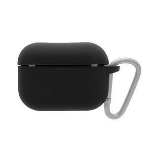 Чохол силіконовий для AirPods Pro з карабіном- чорний 51453 фото