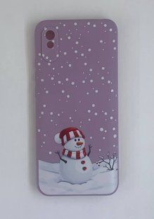 Накладка силіконова Merry Christmas для Xiaomi Redmi 9A - бузковий 40000174 фото