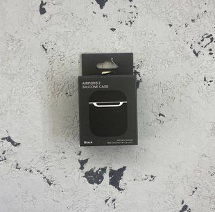 Чехол силиконовый для AirPods 1/2- черный 990439006 фото