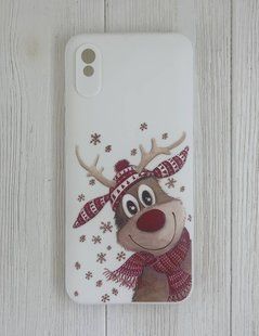 Накладка силіконова Merry Christmas для Xiaomi Redmi 9A -бiлий 40000225 фото
