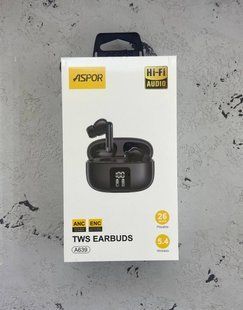 Bluetooth навушники Aspor A639 ENC ANC Earbuds TWS- чорний 51746 фото