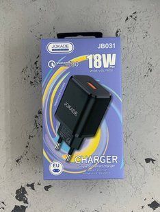Сетевое зарядное устройство для Jokade JB031 (USB-A/QC3.0/18W)- черный 40201821 фото