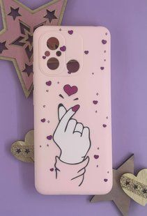 Накладка силіконова Case cute cartoons для Xiaomi Redmi 12C- Heart рожевий 40201097 фото