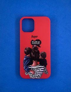 Накладка силіконова Max Capa Super Mom для iPhone 12/12 Pro- червоний 815698 фото