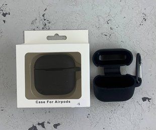 Чехол силиконовый для AirPods 4- черный 51561 фото