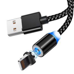 USB кабель Aspor 360 Pro Lightning magnetic- чорний 910251 фото