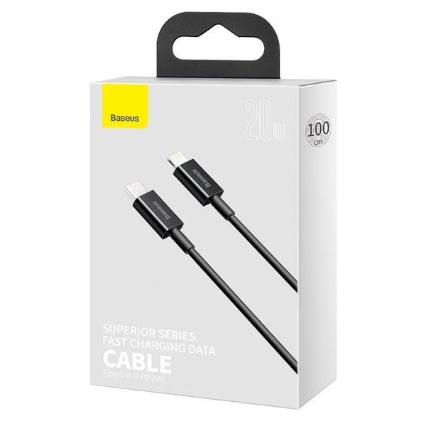 USB кабель Baseus Type-C to Lighting PD 20W 1m (CATLYS-A01)- чорний 40100024 фото