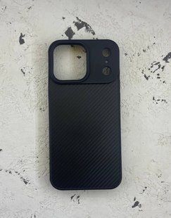 Чохол-накладка TPU Carbon with MagSafe для iPhone 16 Pro- чорний 51705 фото