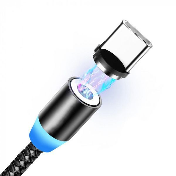 USB кабель Aspor 360 Pro Type-C magnetic- чорний 910253 фото