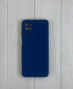 Накладка силиконовая Full Silicon для Samsung A12 с микрофиброй - синий 40000348 фото