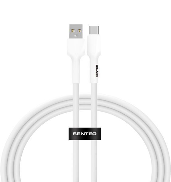 USB кабель Senteo SL-03 Silica Gel 3A FC Type-C 1м-белый 40201996 фото