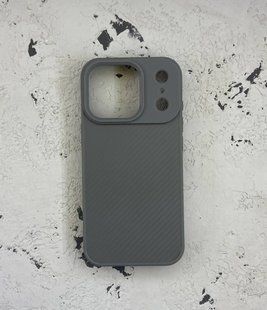 Чохол-накладка TPU Carbon with MagSafe для iPhone 17 Pro- сірий 51698 фото