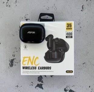 Bluetooth наушники Aspor A626 ENC Earbuds TWS- черный 51613 фото