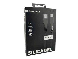 USB кабель Senteo SL-03 Silica Gel 3A FC Type-C 2м- чорний 40201998 фото