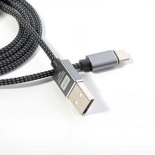 USB кабель Aspor A133L Type-C 2.1A/2м- графіт 910204 фото