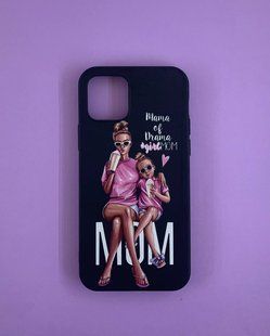 Накладка силіконова Max Capa Drama Мом для Phone 12/12 Pro- чорний 815613 фото