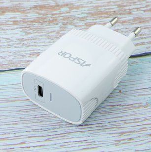 Сетевое зарядное устройство для Aspor A815 PD QC3.0 (20W PD)- белый 925095 фото