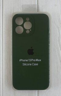 Чехол-накладка Silicon Case Full Camera Protective для iPhone 15 Pro Max - темно-зеленый 40201259 фото