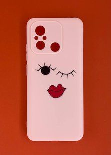 Накладка силіконова Case cute cartoons для Xiaomi Redmi 12C- поцілунок рожевий 40200775 фото