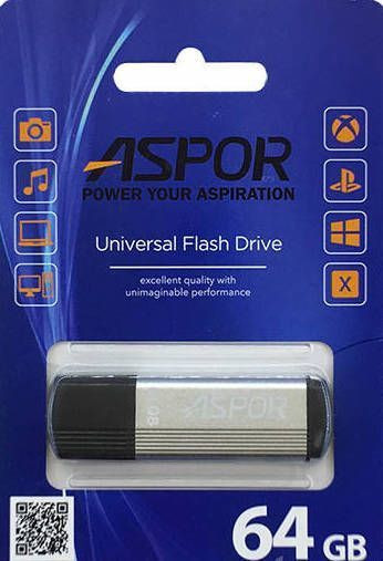 USB Flash 3.0 Aspor AR121 64GB- срібло 985017 фото