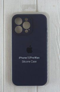 Чехол-накладка Silicon Case Full Camera Protective для iPhone 15 Pro Max &ndash; темно-синий 40201258 фото