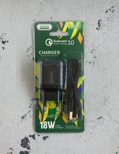 Сетевое зарядное устройство для Jokade JB020 QC 3.0 18W (1USB)+USB micro- черный 40201637 фото