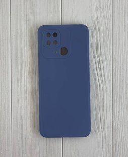 Накладка силіконова Full Silicon з мiкрофiброю для Xiaomi Redmi 10C - сіро-синій 40000522 фото