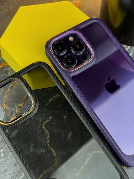 Чехол-накладка Carbon Style для iPhone 15 Pro Max - темно-фиолетовый 40201284 фото