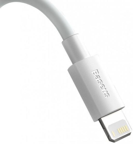 USB кабель Baseus Lighting 2.4A 1,5m (TZCALZJ-02) 2 шт у комплекті- білий 51319 фото
