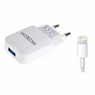 Сетевое зарядное устройство для moXom KH-06 5V/2A +USB кабель Lightning 844067 фото