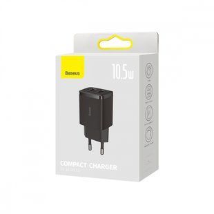 Сетевое зарядное устройство для Baseus 2 USB 10.5W (CCXJ010201)- черный 40100054 фото