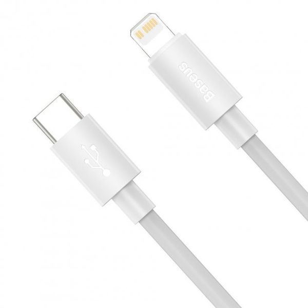 USB кабель Baseus Type-C to Lighting 20W 1,5m (CATLZJ-02)- белый 51316 фото