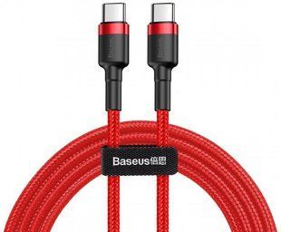 USB кабель Baseus Type-C to Type-C 60W (CATKLF-GA09)- красный 40100033 фото