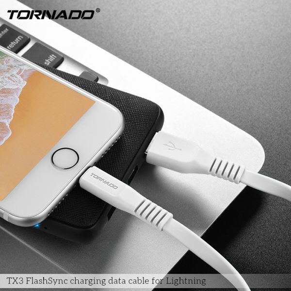 USB кабель Tornado TX3 Lightning (2,4A/1м) &ndash; белый. 779818 фото