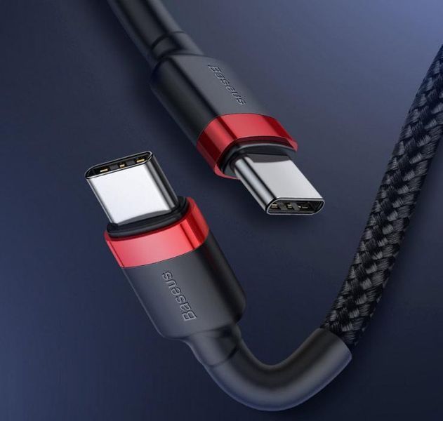 USB кабель Baseus Type-C to Type-C 0,5m (CATKLF-MA91)- чорний 51317 фото