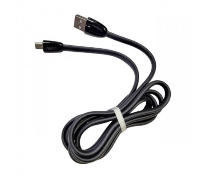 USB кабель Aspor A73 глянцевый Type-C (2A/1.2м) - черный 910160 фото
