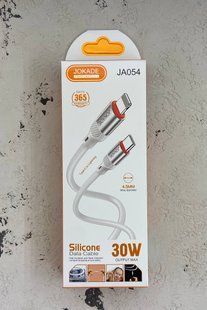 USB кабель Jokade JA054 FC Type-C to Lightning 30W Silicone- білий 51667 фото