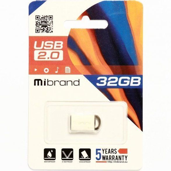 USB Flash Mibrand Lynx 32Gb (USB 2.0)- срібло 51271 фото