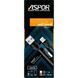 USB кабель Aspor A76 глянцевый Lightning для PB (2A/0.25м)- черный 910155 фото 1