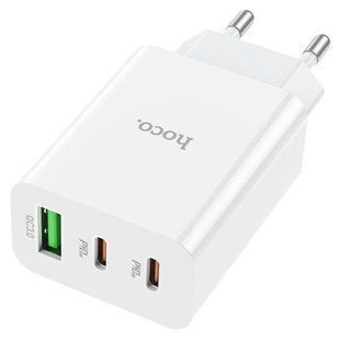 Сетевое зарядное устройство Hoco C99A PD 20W QC 3.0 (USB+2USB-C)- белый 40200080 фото