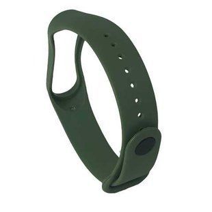 Ремінець силіконовий для Mi Band 3/4- темно-зелений 40201407 фото
